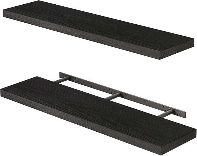 Fixwal Floating Shelves for Wall, 35.4" Long Heavy Duty Wall Mounted Rustic by Fixwal