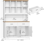 TEENFON 69" Tall Bookshelf and Bookcase, 5 Tier Floor Standing Bookshelves - Image 2