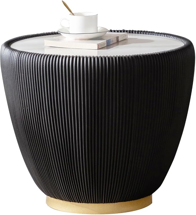 SSLine Bowl-Shape Small Coffee Table Modern Sintered Stone Top Coffee Table in - Image 9