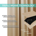 NICETOWN Blackout Curtains 80 inches Long, Full Light Blocking Drapes - Image 6