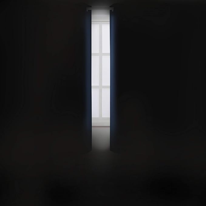 Navy Blue Blackout Curtains 34 x 54 Inch Length/Set of 2 Curtain Panels/Thermal - Image 3