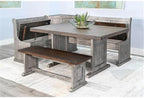 Pemberly Row 3-Piece Traditional Solid Wood Breakfast Nook Set - Image 6
