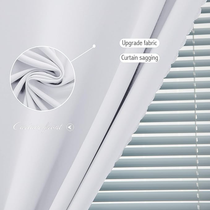 Blackout Curtains with Self Adhesive Tape No Rod No Drill Easy Install Window - Image 5