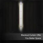 Blackout Curtains 52 x 45 inch/Beige Curtains Set of 2 Panels/Thermal Insulated - Image 3