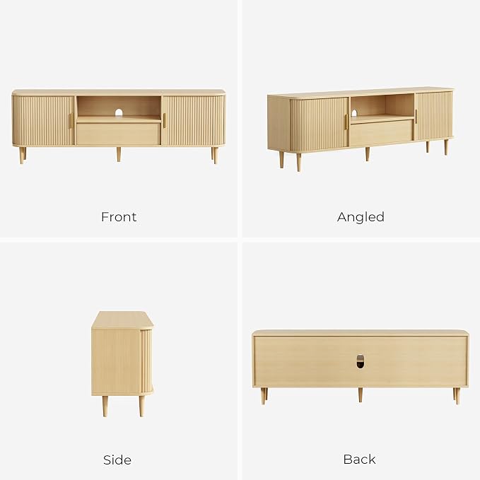 IRONCK Modern Fluted TV Stand for TVs Up to 80 inches, TV Console - Image 9