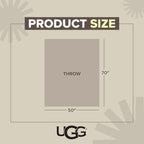 UGG Euphoria Throw Blanket, Plush Faux Fur Blanket, Seal Grey | Reversible - Image 8