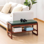 SOBIBO Solid Wood Shoe Bench, 2-Tier Wooden Entryway Bench, Modern Shoe Rack - Image 6