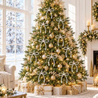 DIYDEC 18PCS Large Christmas Pearl Bow Ornament 7in Tree Topper Decor - Image 7