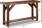 Rustic Sofa Table 56" Live Edge Console Table Cedar & Pine Wood - Image 2