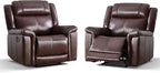 ANJ Premium Genuine Leather Manual Recliner Chair - Image 3