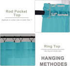 Turquoise Sheer Curtains 120 Inches Long 2 Panels Set, Airy Lightweight Sheer - Image 4