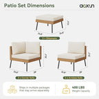 Aoxun 8 Piece Patio Furniture Set, 8 Seats Outdoor Sectional Sofas - Image 7