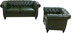 QHITTY 2 Piece Living Room Set, Sectional Chesterfield Sofa Chair Contemporary - Image 9