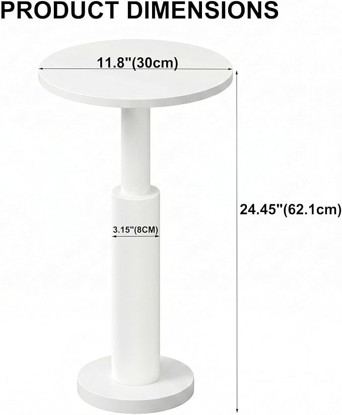LAATOOREE Small Round Side Tables Set of 2, Drink Tables, Accent Coffee Tables - Image 3