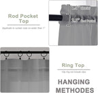 Grey Sheer Curtains 120 Inches Long 2 Panels Set, Airy Lightweight Sheer Grey - Image 4