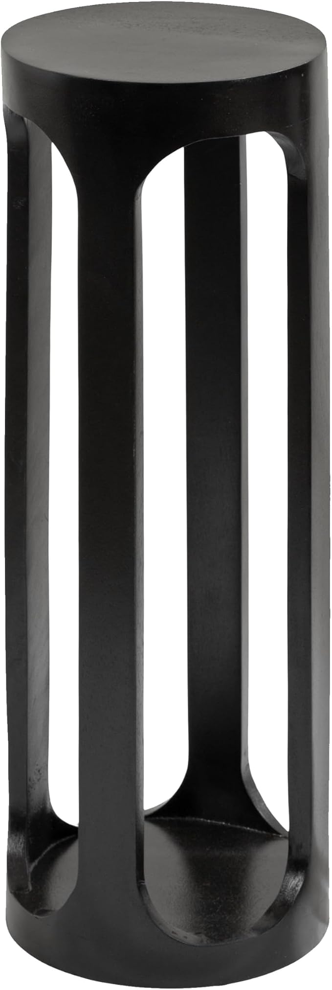 Kate and Laurel Dahl Modern Wooden Round Drink Table; 8 x 23; Black; by KateandLaurel