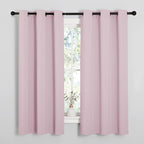 NICETOWN Baby Pink Blackout Curtains 68 inches Length by NICETOWN
