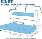 Smiry Waterproof Couch Cushion Covers, Stretch Jacquard Thick Sofa Cushion - Image 6