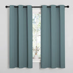 NICETOWN Modern Greyish Blue Blackout Curtains Noise Reducing, Thermal by NICETOWN