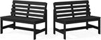 SERWALL Outdoor Bench, All Weather HDPE Outdoor Benches, 2-Person Armless Porch by SERWALL