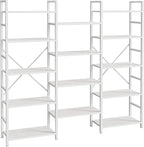 SUPERJARE Triple Bookshelf, Bookcase by SUPERJARE