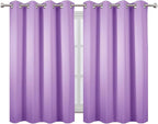 Blackout Curtains 66 x 54 Inch Long Lavender Curtains Set of 2 Panels Room - Image 2