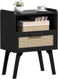 Lerliuo Rattan Nightstand, Bedside Table by Lerliuo