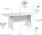 Bush Business Furniture Series C 72W Office Desk in Natural Cherry, Large PC - Image 7