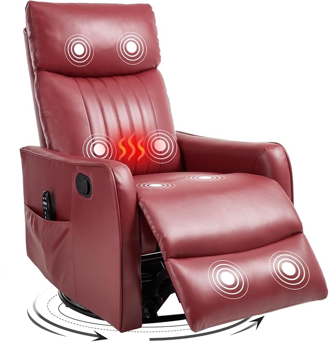 Trustyue Swivel Rocker Recliner Chair, 360° Swivel Recliner by Trustyue
