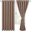 Blackout Curtains for Bedroom, Cappuccino, 70 x 63 Inches, 2 Panels | Thermal by Hiasan