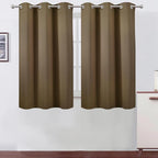 Brown Blackout Curtains 42 x 54 Inch Length Set of 2 Panels Grommet Bedroom by Lemomo