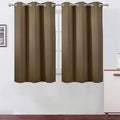 Brown Blackout Curtains/38 x 54 Inch/Set of Two Panels Grommet Living Room by Lemomo