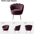 HULALA HOME Modern Velvet Accent Chairs Set of 2 - Image 3