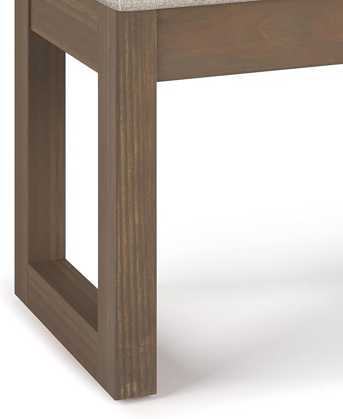 SIMPLIHOME Milltown Small Ottoman Bench - Image 7