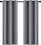 Yakamok Grey Room Darkening Curtains 42x72 inch Gray Grommet-Living Room | 2 by Yakamok