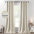 MIULEE 100% Blackout Linen Curtains by MIULEE