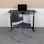 Flash Furniture HERCULES Series 880 lb. Capacity Navy Ultra-Compact Stack Chair - Image 2