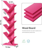 SHEEPAM 10 Tier Tree Book Shelf, Floor Standing Wood Bookshelf - Image 3