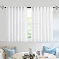 RYB HOME Linen Semi Sheer Kitchen Curtains Over Sink 36 inches Length | Light by RYBHOME