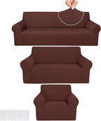 Peryiter 3 Pcs Couch and Loveseat Covers Set Sofa Cover by Peryiter