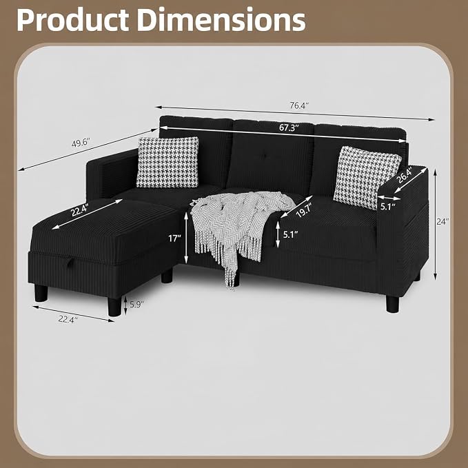 Convertible Sectional Sofa - Image 2