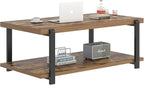 FOLUBAN Modern Coffee Table, Rustic Wood Center Table - Image 8
