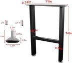 H Bench Legs 16 Inch Metal Coffee End Table Legs - Image 6