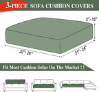 LA MEACK Couch Cushion Covers Seat Cushion Cover Stretch Couch Cover Separate - Image 6