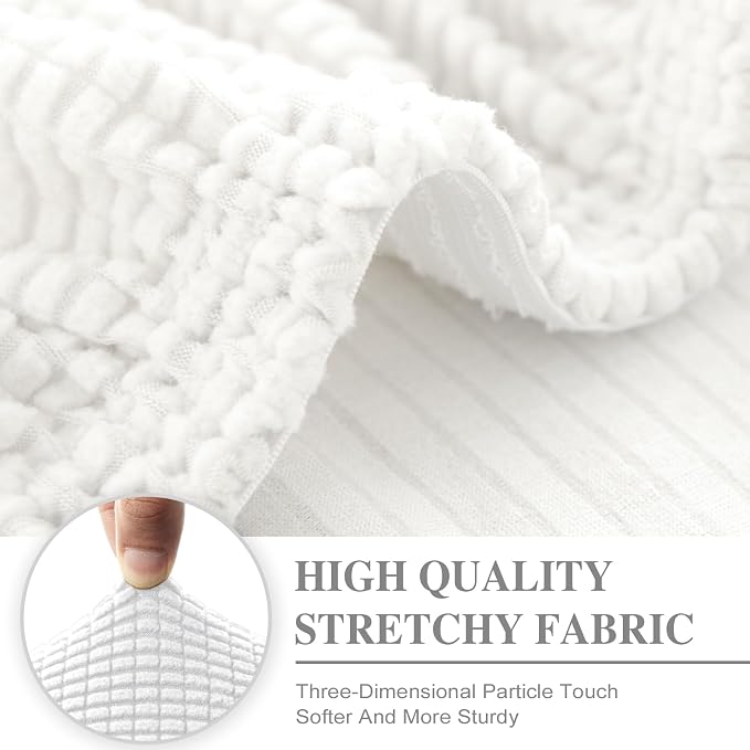 LA MEACK Couch Cushion Covers for Sectional Sofa L Shape Washable Separate Seat - Image 4