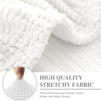 LA MEACK Couch Cushion Cover Chaise Lounge Cover Washable Separate Seat Chaise - Image 4