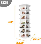 SpaceAid 7 Tier Rotating Shoe Rack Tower, Spinning Shoe Display Lazy Susan - Image 2