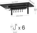 CHOEZON Wall-Mounted Pot Racks, Floating Shelves, Vintage Pot Hangers - Image 4