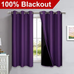 NICETOWN Room Warming 100% Blackout Curtain Panels, Noise Reducing and Cold - Image 2