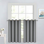 Yakamok Grey Room Darkening Window Curtains 52x36 Inch by Yakamok
